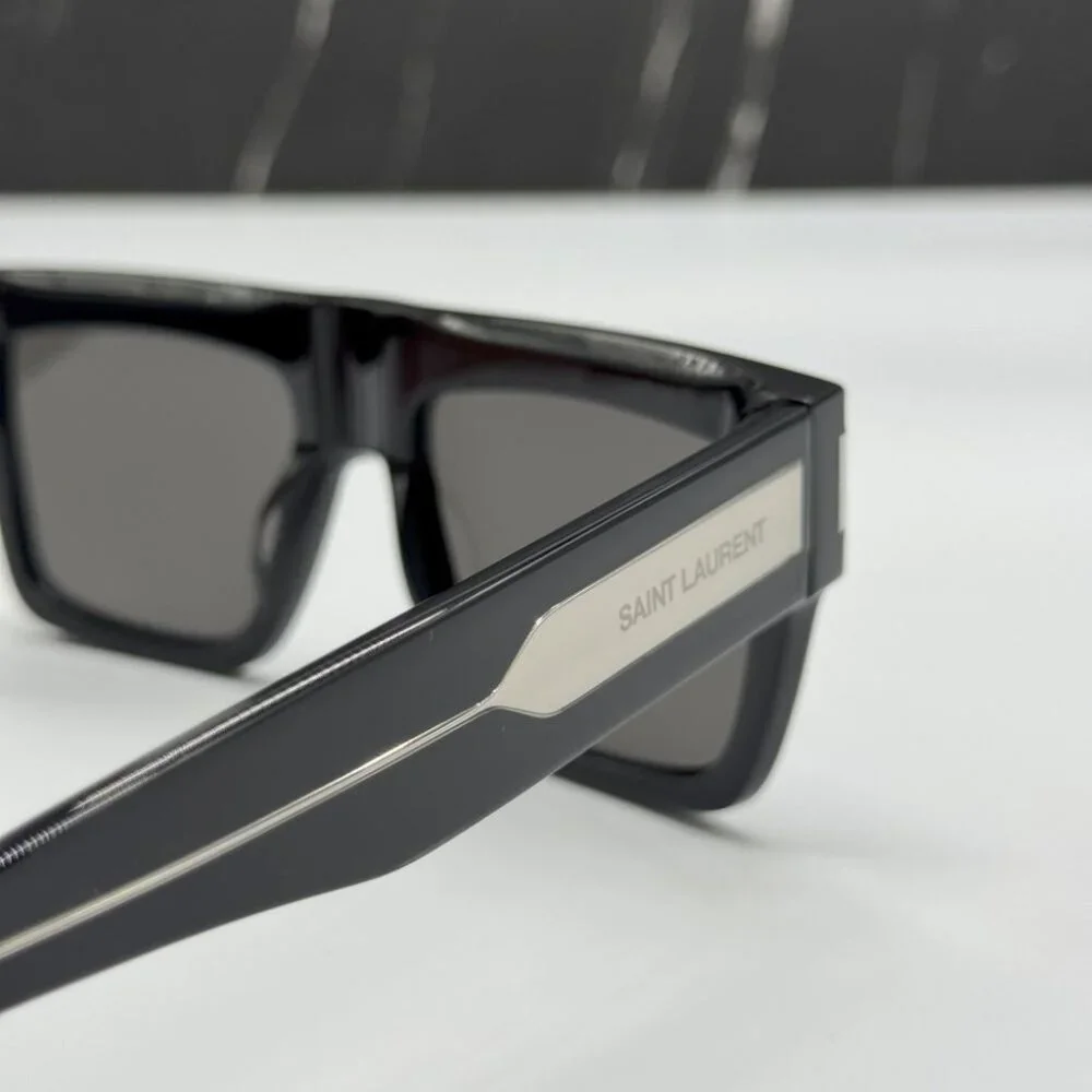NEW SL628 001 SAINT LAURENT SQUARE BLACK UNISEX SL 628 001 SUNGLASSES